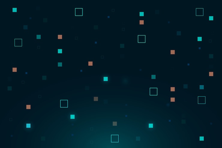 Vettore gratuito sfondi di pioggia di pixel astratti