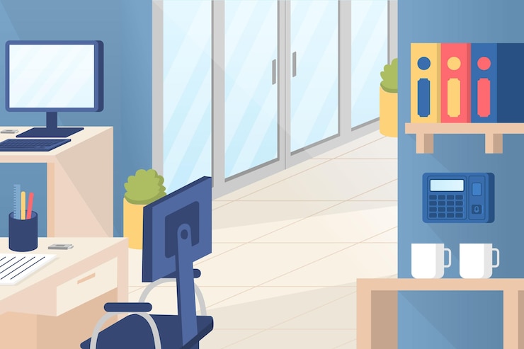 Vettore gratuito sfondi per ufficio per videoconferenze