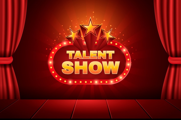 Vettore gratuito sfondi realistici di spettacoli di talenti