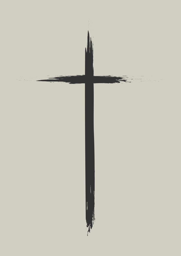 Vettore gratuito sfondi religiosi con un design cross grunge minimo