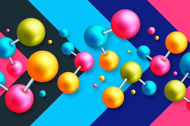 Vettore gratuito sfondi scientifici realistici colorati