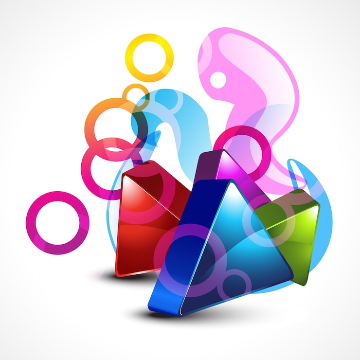 Vettore gratuito sfondio astratto con forme colorate
