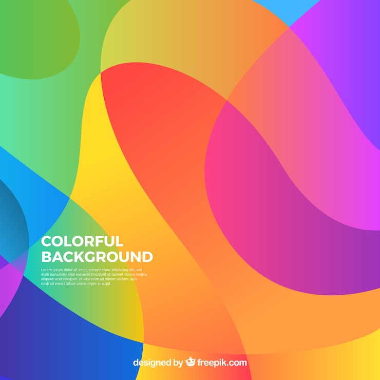 Vettore gratuito sfondio colorato con forme diverse