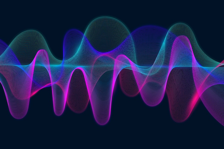 Vettore gratuito sfondio colorato dell'onda equalizzatore
