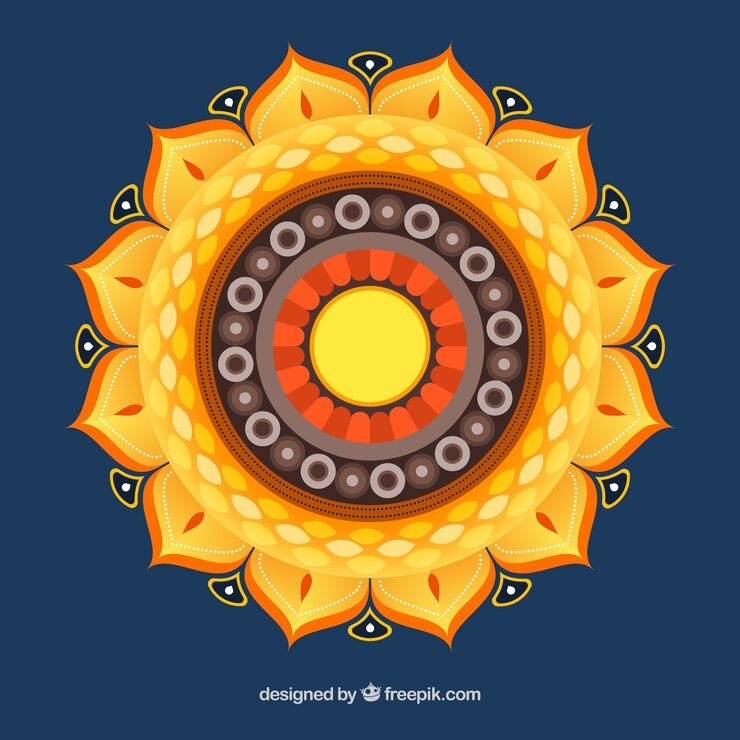 Vettore gratuito sfondio colorato di mandala