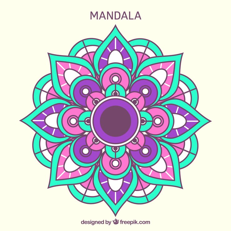 Vettore gratuito sfondio colorato di mandala