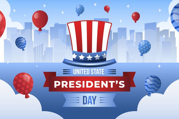 Sfondio del giorno dei presidenti gradienti
