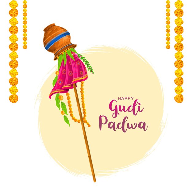 Sfondio della carta di celebrazione di Gudi padwa