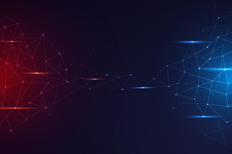 Vettore gratuito sfondio della connessione di rete gradiente