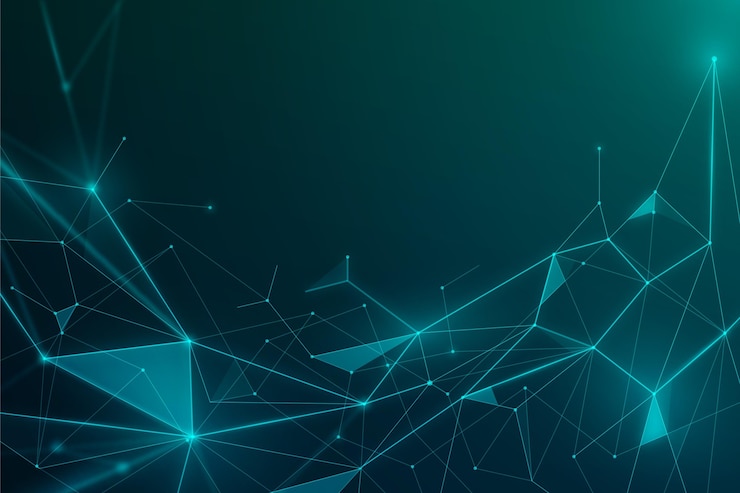 Vettore gratuito sfondio della connessione di rete gradiente