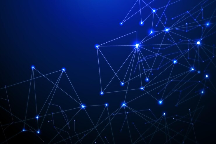 Vettore gratuito sfondio della connessione di rete in stile gradiente