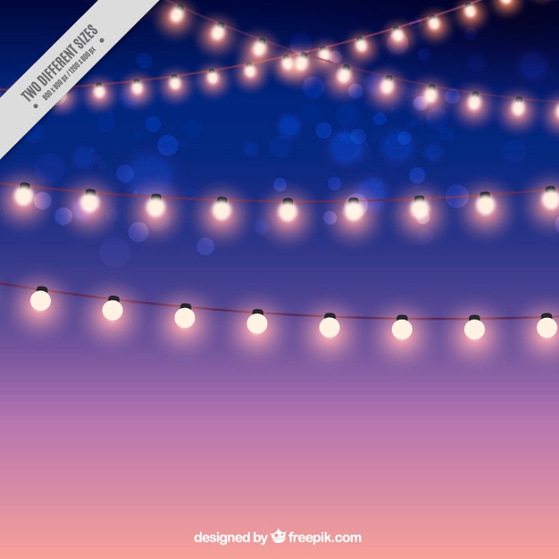Vettore gratuito sfondio di bellissime ghirlande di luci