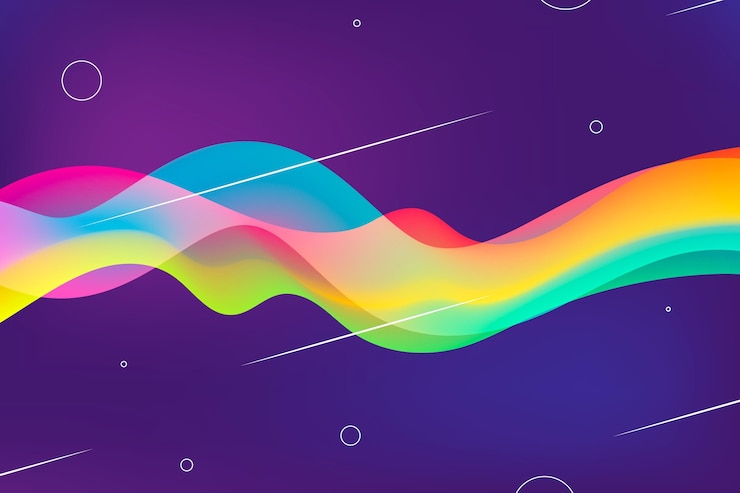 Vettore gratuito sfondio di flusso colorato