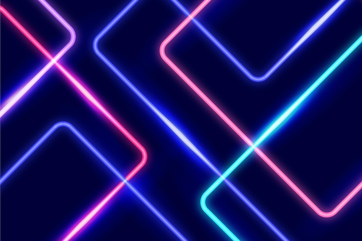 Vettore gratuito sfondio di luci al neon astratte