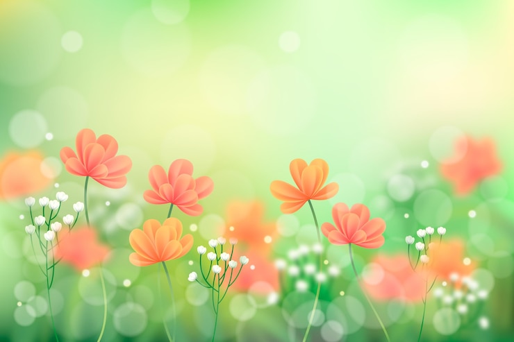 Vettore gratuito sfondio di primavera sbiadito realistico