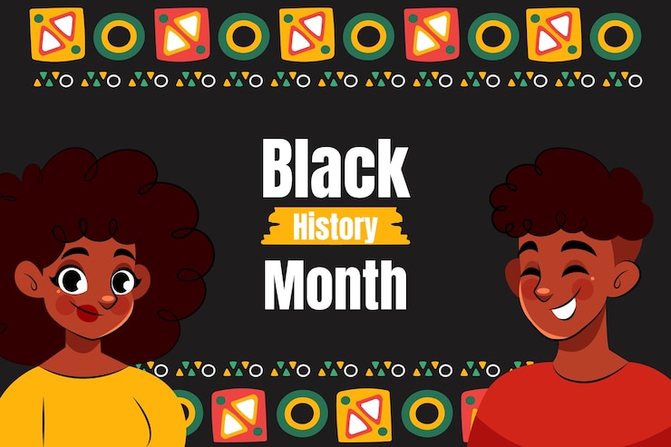 Vettore gratuito sfondio disegnato a mano per la celebrazione del mese della storia nera