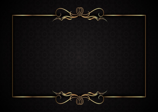 Sfondio elegante con cornice dorata decorativa
