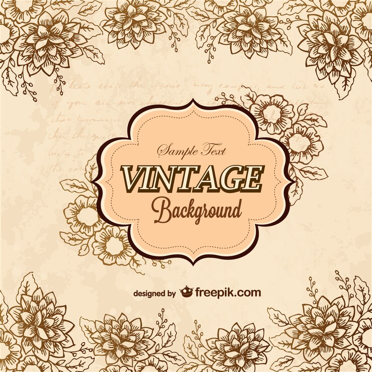 Vettore gratuito sfondio floreale vintage