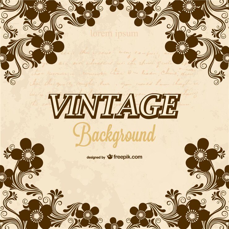 Vettore gratuito sfondio floreale vintage
