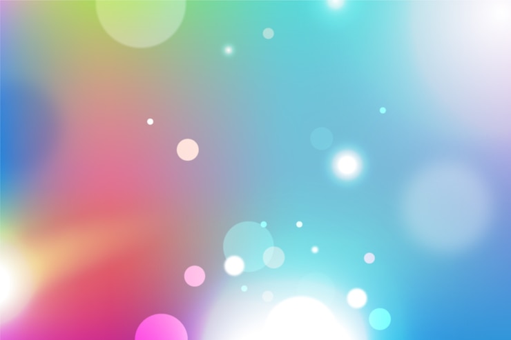 Vettore gratuito sfondio gradiente con effetto bokeh