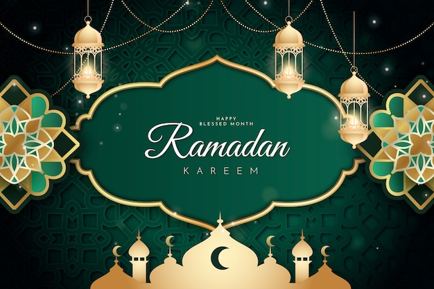 Sfondio gradiente di ramadan