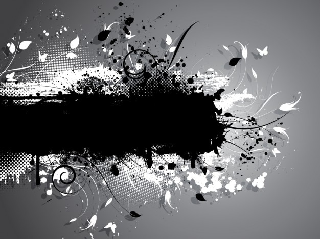 Vettore gratuito sfondio grunge floreale
