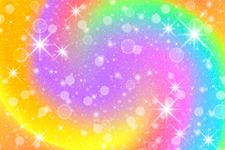 Vettore gratuito sfondio luccicante dell'arcobaleno gradiente