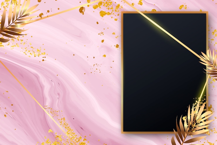 Vettore gratuito sfondio realistico nero e oro rosa