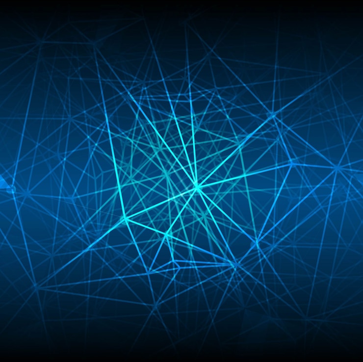 Vettore gratuito sfondio tecnologico blu moderno