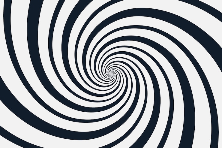 Vettore gratuito sfondo a cerchio a spirale a disegno piatto