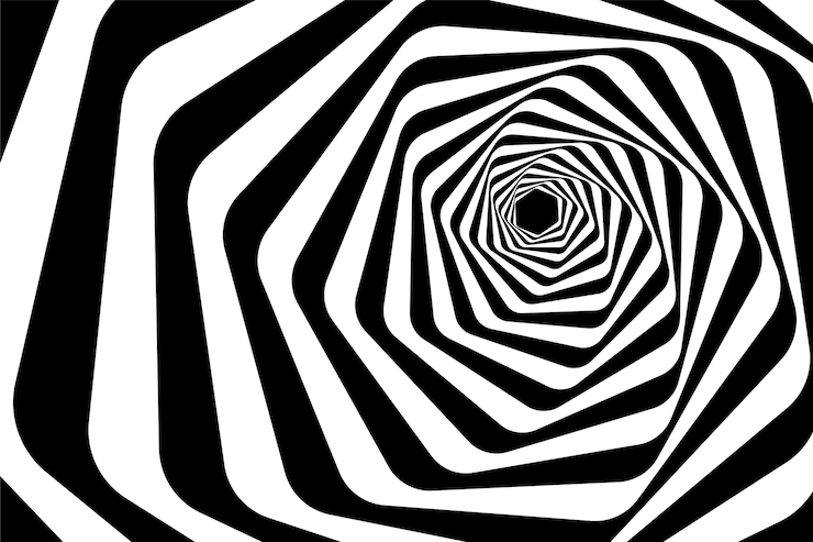 Vettore gratuito sfondo a cerchio a spirale a disegno piatto
