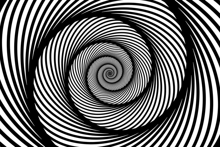Vettore gratuito sfondo a cerchio a spirale a disegno piatto