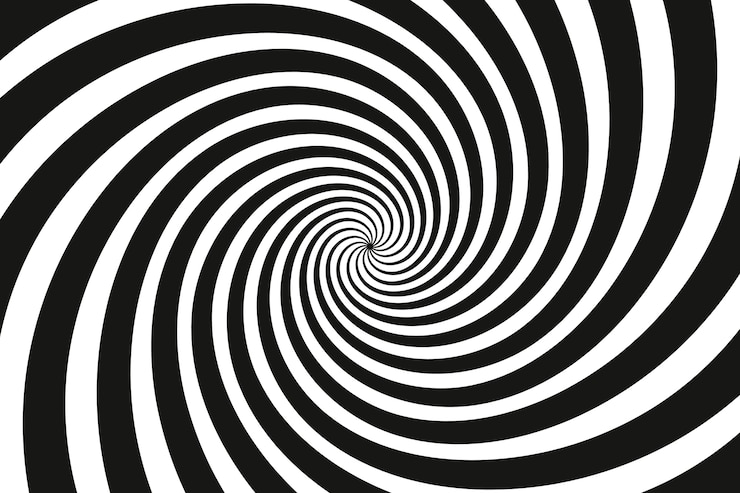 Vettore gratuito sfondo a cerchio a spirale a disegno piatto