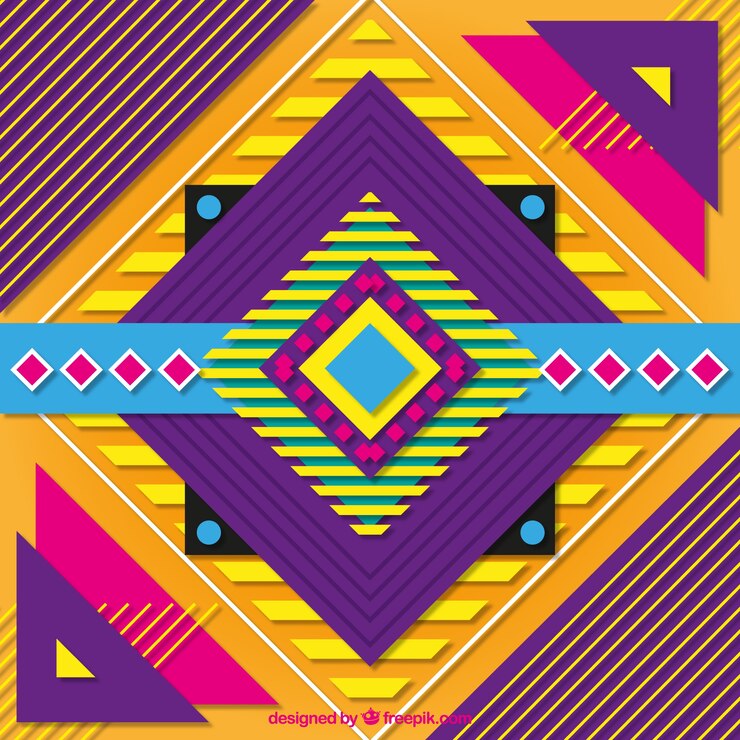 Vettore gratuito sfondo a colori con forme geometriche