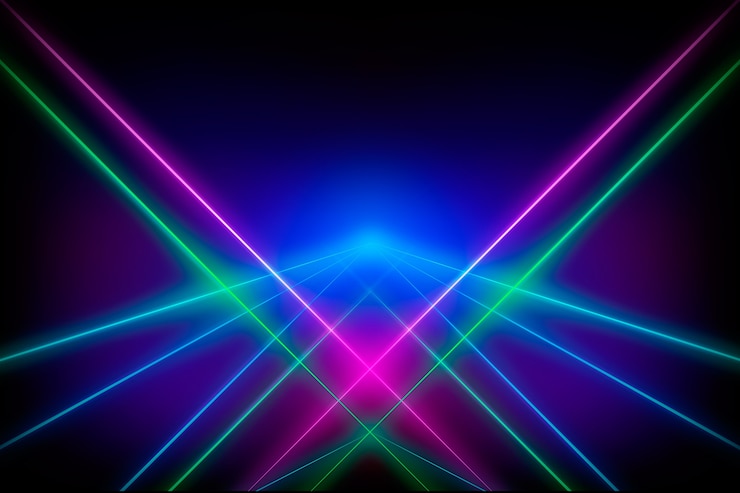 Vettore gratuito sfondo a luci al neon