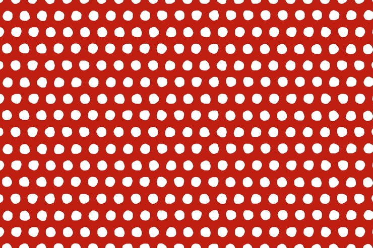 Vettore gratuito sfondo a pois rosso design piatto