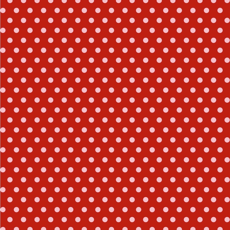 Vettore gratuito sfondo a pois rosso design piatto