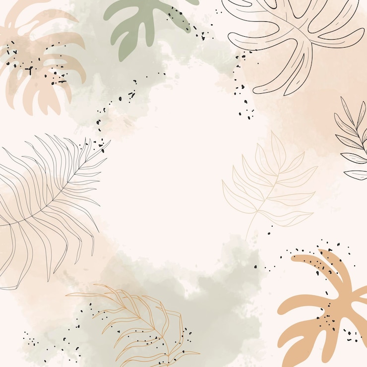 Vettore gratuito sfondo acquerello frondoso beige