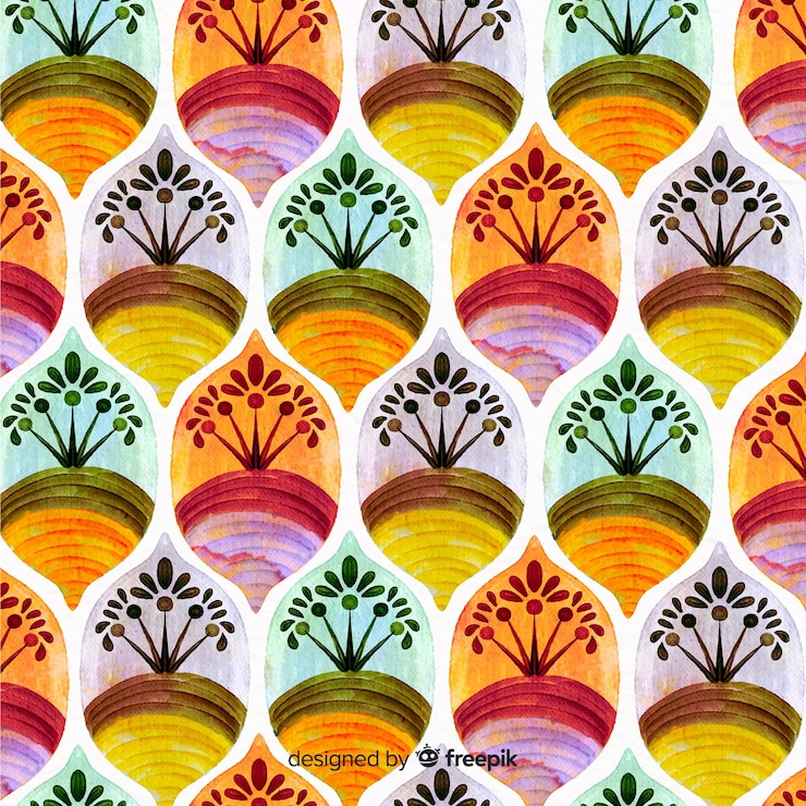 Vettore gratuito sfondo acquerello mosaico
