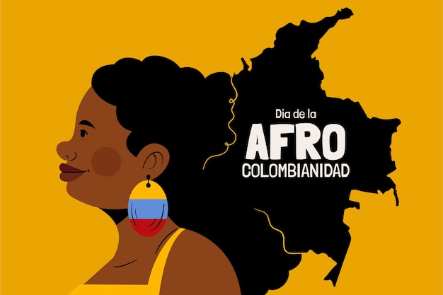 Sfondo afrocolombiano piatto