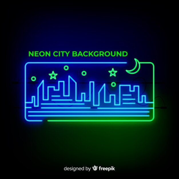 Sfondo al neon città