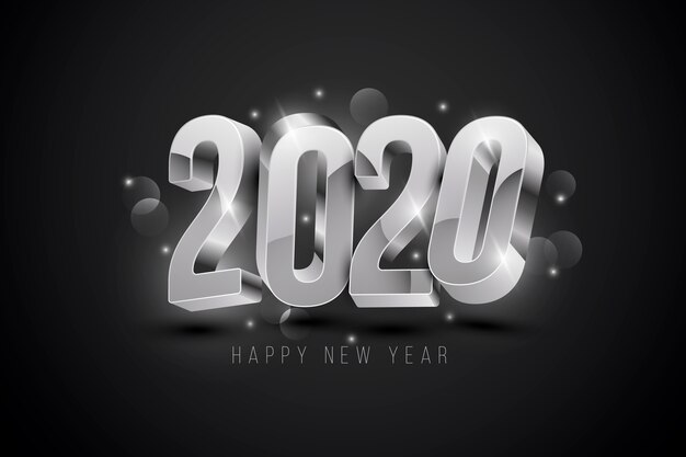 Sfondo argento nuovo anno 2020