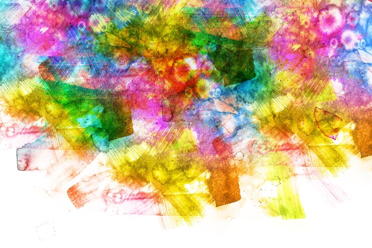 Vettore gratuito sfondo artistico multicolore dipinto a mano