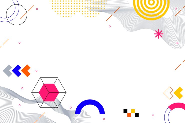 Vettore gratuito sfondo astratto a disegno piatto con forme colorate