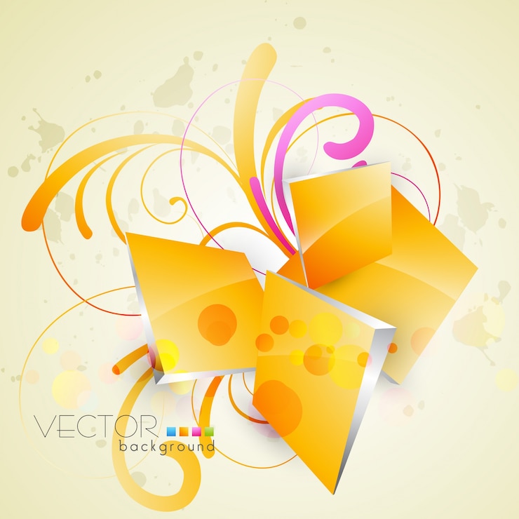 Vettore gratuito sfondo astratto con forme gialle