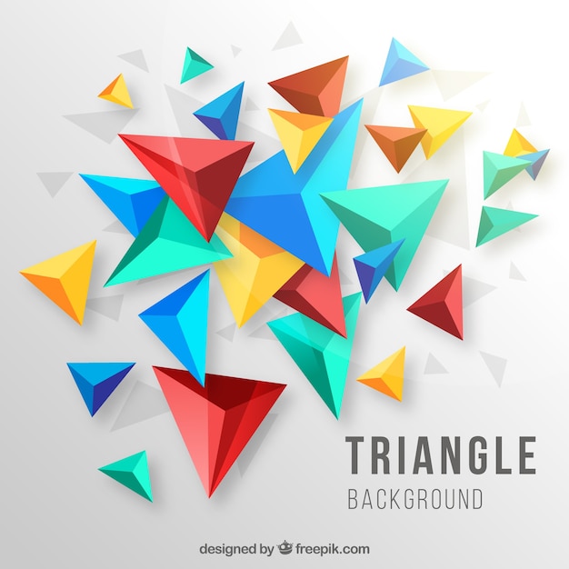 Sfondo astratto con triangoli 3d