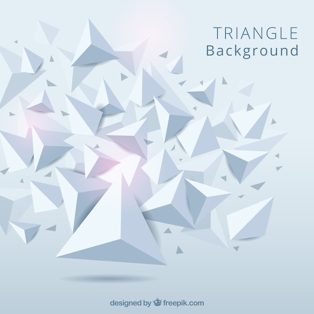 Sfondo astratto con triangoli 3d