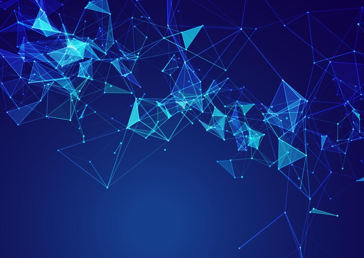 Vettore gratuito sfondo astratto con un design di comunicazioni di rete low poly