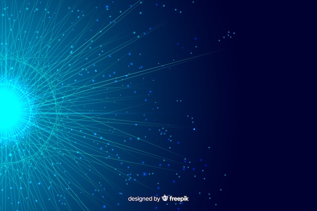 Sfondo astratto di particelle di tecnologia