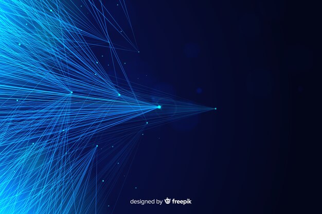 Sfondo astratto di particelle di tecnologia